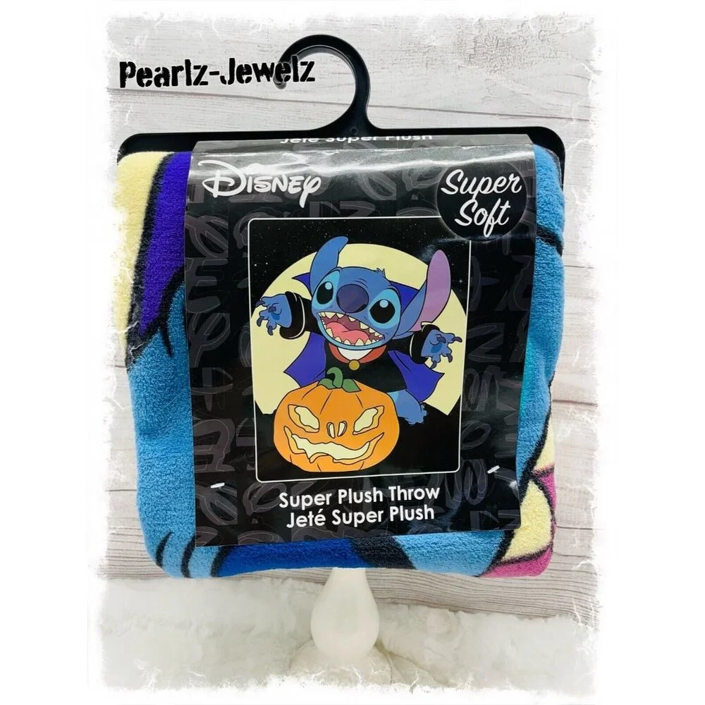 Disney Lilo & Stitch Vampire Stitch Plush Throw Blanket MULTI NWT